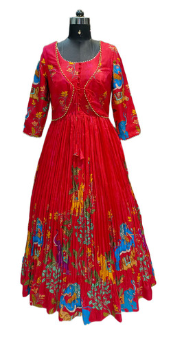 Western Designer Evening Gown - Color: Red