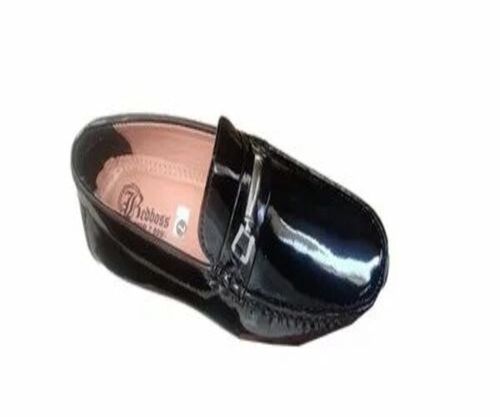 Mens Slip On Leather Shoes - Color: Black