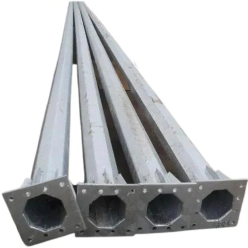 Round Lighting Poles - Color: Silver