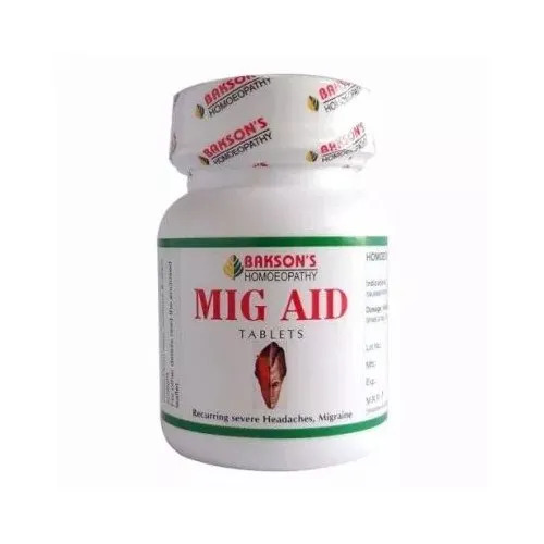 Bakson Homeopathic Mig Aid Tablet - Feature: No Side Effect