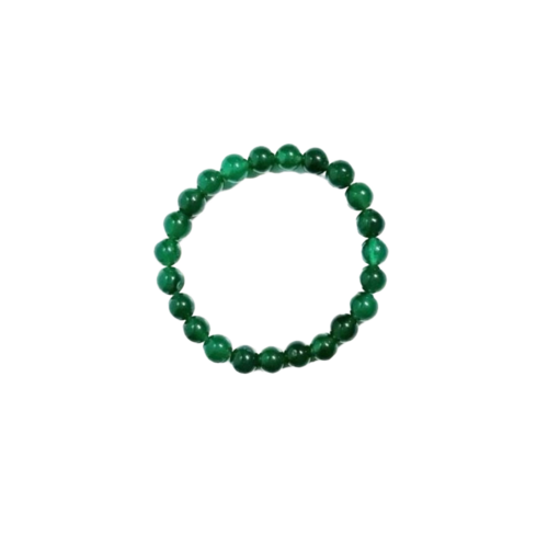 Green Jade Bracelet - Stone Material Standard Size Green Color Round Shape | Moisture Proof Fine Finished Durable Painted Finish