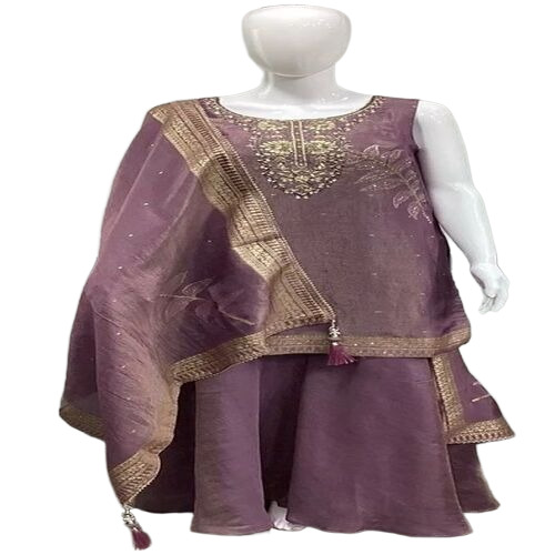 Ladies Fancy Banarasi Silk Suit - Color: Multi Color