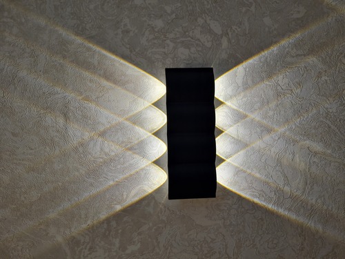 Multi Beam Decorative Up And Down Wall Light - Color: Matte Black / Customizable