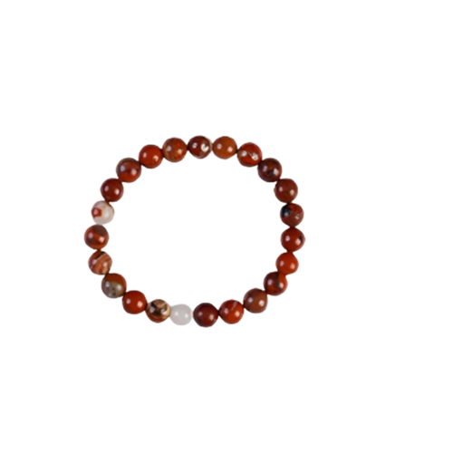 Red Jasper Bracelet - Color: Brown