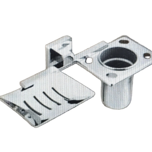 Soap Dish Cum T Holder - Color: Silver