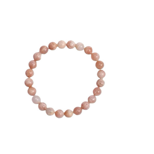 Sunstone Bracelet - Natural Gemstone, 8mm, Brown | Handmade, Stretchable, Fashion Jewelry Gift Set