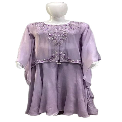 Ladies Poncho Style Stitched Palazzo Cocktail Dress - Color: Multi Color
