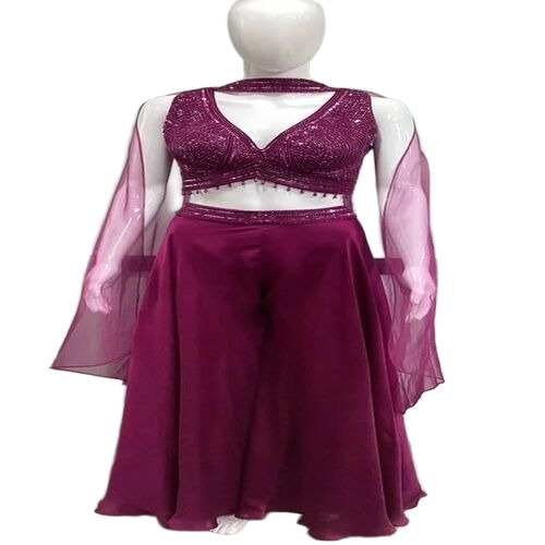 Ladies Top Palazzo Set With Dupatta Cocktail Dress