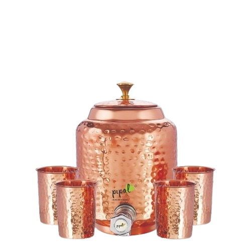 Amrutam Copper Water Matka With Glass