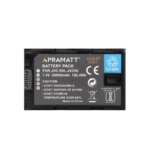 Apramatt Camera Batteries For Jvc - Battery Capacity: 26000 Milliampere-Hour (Mah)