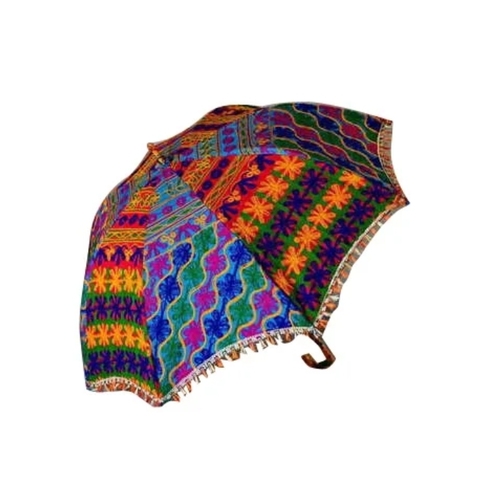 Embroidered Decorative Umbrella - Color: Multicolor