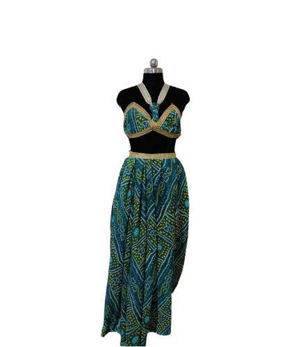 Georgette Bandhani Printed Fabric - Color: Multicolor