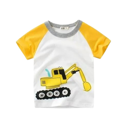 Cotton Round Half Sleeves Kids T Shirts