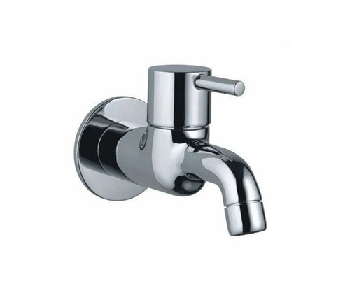 Stainless Steel Water Tap - Standard Size, Silver Color | Easy to Install, Wall-Mounted, Lever Handle, Solid Surface, Rust Resistance, Glossy Finish