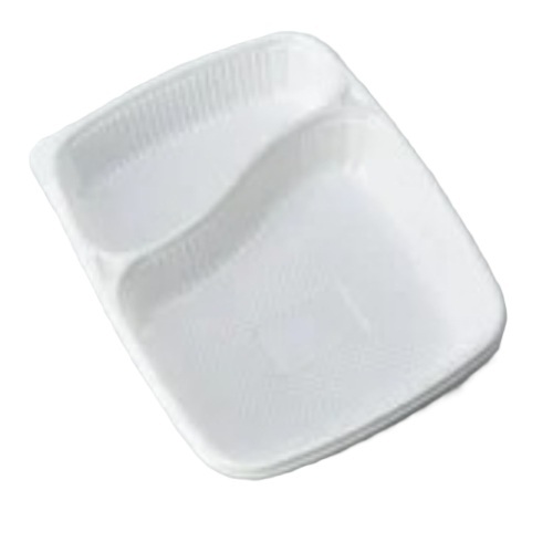 2 Compartment Disposable Meal Tray