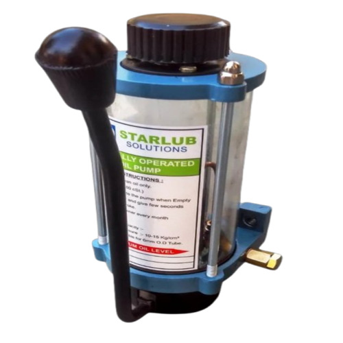 Manual Oil Lubrication Piston Pump - Color: Blue