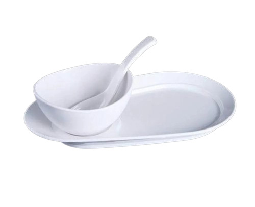 Melamine Soup Bowl Set - Color: White