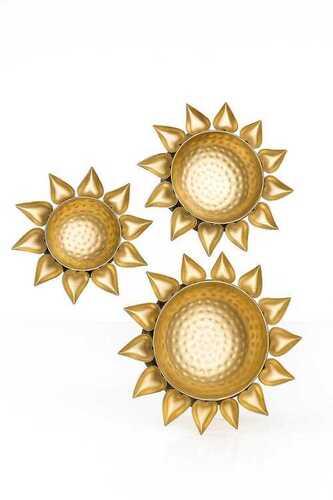 Sunflower Style Decorative Bowl Set - Material: Metal