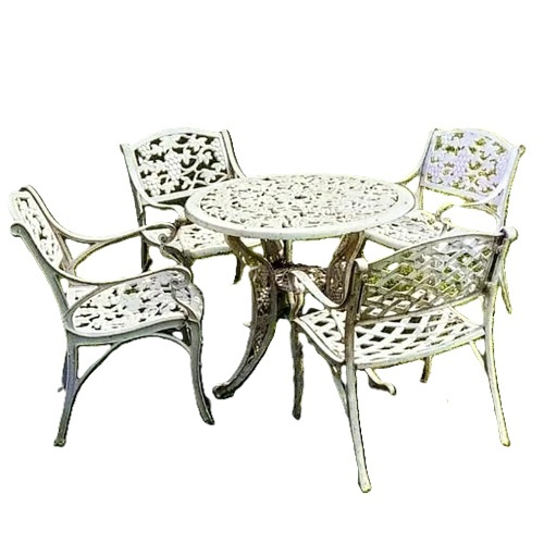 Cast Aluminum Table And Chairs Set