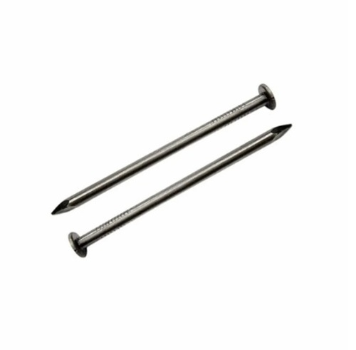 Construction Wire Nails - Iron 1 Inch Silver, Galvanized Polished, Corrosion Resistant, Round Head, Rigid