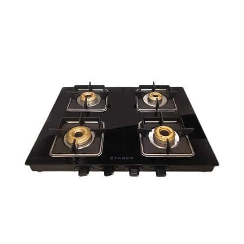 4 Burner Glass Cooktops - Interior Coating: Na