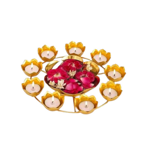 Golden Lotus Tealight Holder