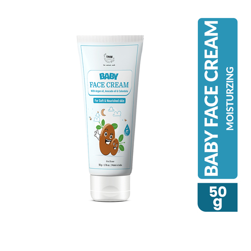 TNW - The Natural Wash Moisturizing Baby Face Cream for Soft Skin | Baby Face Cream with Natural Ingredients | Suitable for 0-10 years 50gm