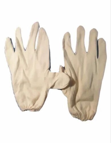 Beige Cotton Hosiery Hand Gloves