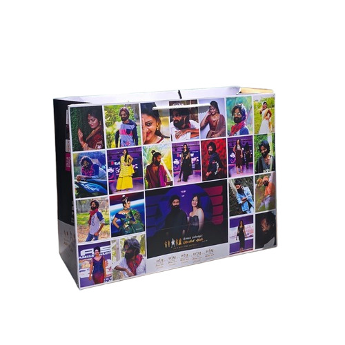 Customized Photo Collage Print Paper Bag - Feature: Antistatic