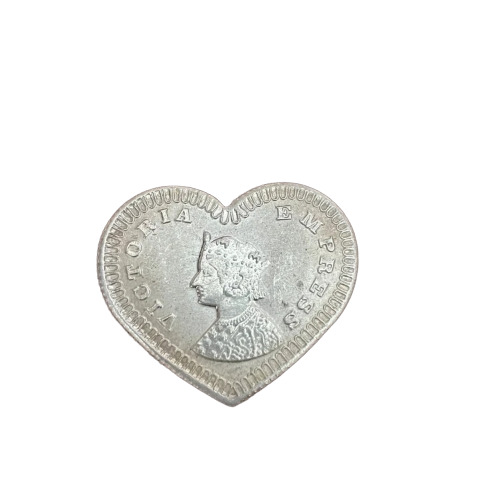 Heart Shape Silver Coin - Size: Customize