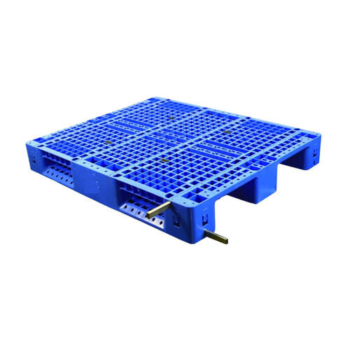 Plastic Pallets - Plastic, 1200x1200x160 cm, Blue | 750 kg Dynamic Load, 3000 kg Load Capacity, Eco-Friendly, Water Resistant, 4-Way Entry