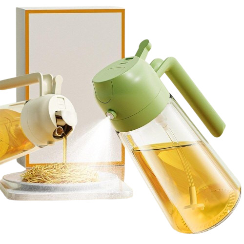 Glass Oil Sprayer And Dispenser Bottle - Color: Transparent