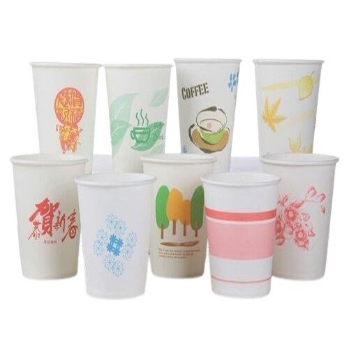 White Printed Paper Cups - Coating Type: Pla