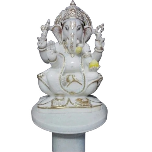 White Marble Ganesh Statue 