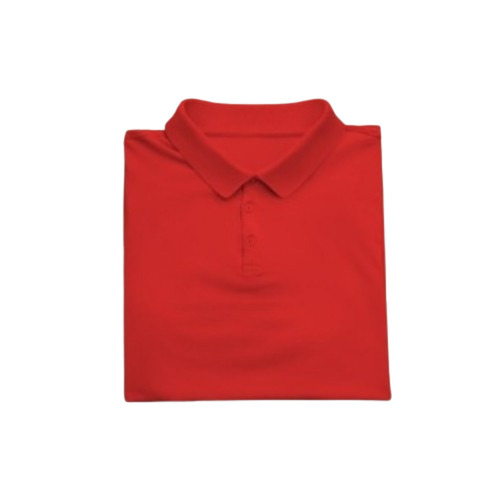 Men Red Dry Fit Polo V Neck T Shirt