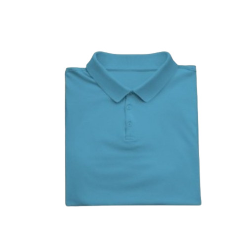 Men Sky Blue Dry Fit Polo V Neck T Shirt 