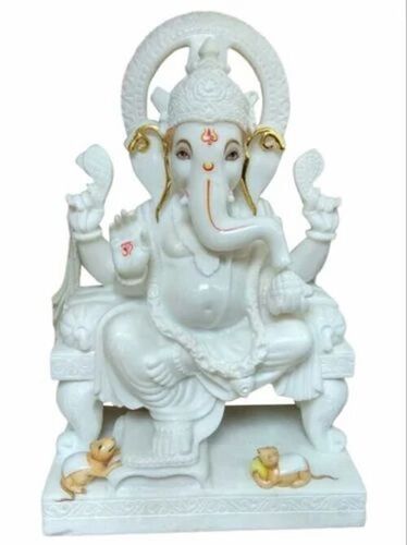 White Marble Ganesh Murti