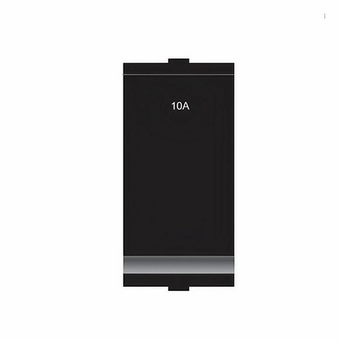 Electrical Modular Switches - Plastic, Standard Size, Black Color | 10 Ampere Current Rating, Shock & Heat Resistant, Easy to Install