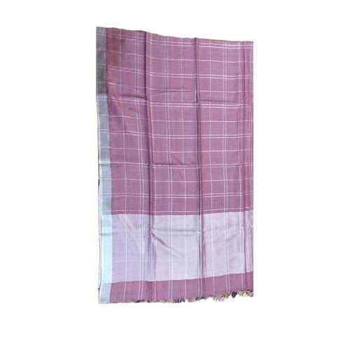 Linen Check Saree