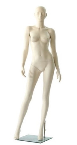 Female Mannequin - Plastic, Standard Size, White Color | Low Maintenance, Designed for Adult Women, Plain Pattern, Without Wig