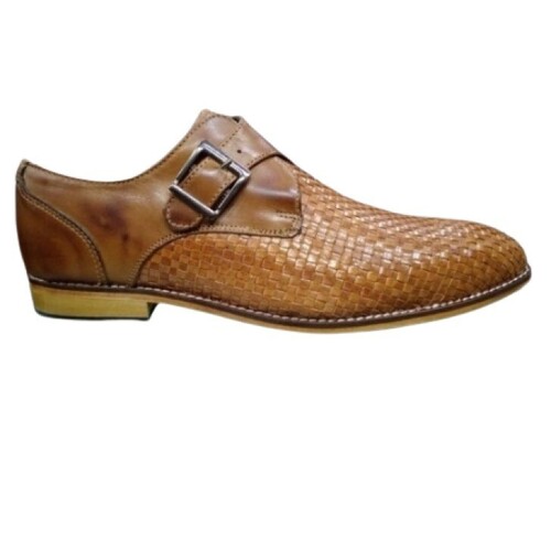 Genuine Leather Shoe - Color: Tan