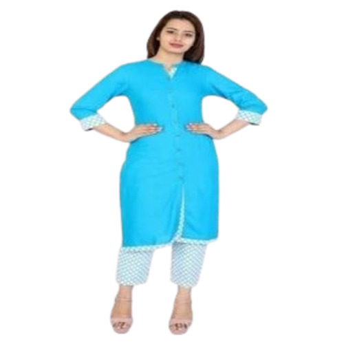 Plain Cotton Kurti - Color: Multi