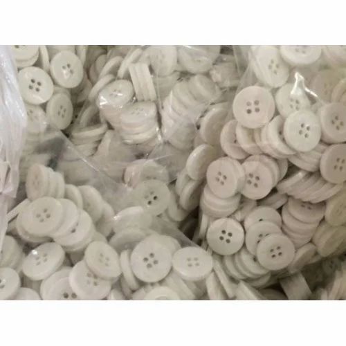 White Plastic Buttons
