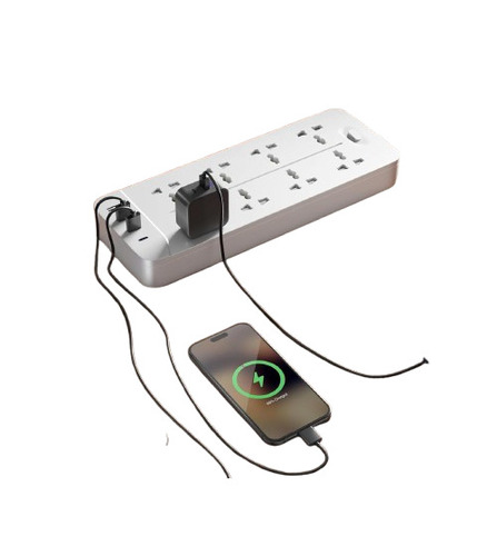 Fedus 10M 8 Socket Surge Protector Extension Board - Features: Durable