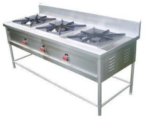 Three Burner Commercial Cooking Range