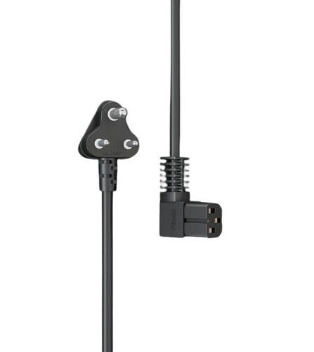 Fedus 3 Meter 90 Degree L Shape 3 Pin Computer Power Cable - Color: Black