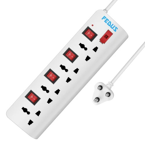 Fedus Surge Protector 4 Universal Sockets With Individual Switch 5 Meter