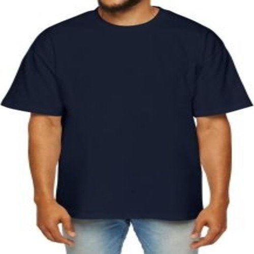 Male Plain Round Neck T Shirt - Color: All