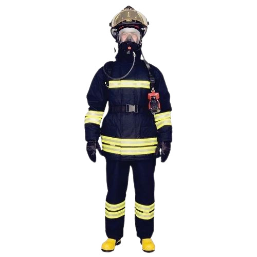 Fire Fighting Suit - Nomex Material, Medium Size, Black Color, 2 Layers | Durable, Lightweight, Water Resistant, Unisex, Reusable