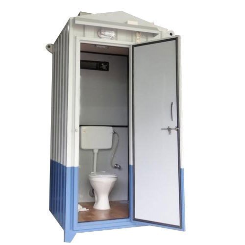 Modular Frp Toilet Cabin - Color: Blue And White